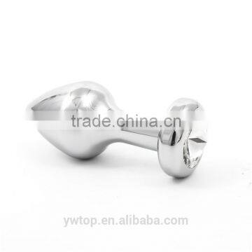 9.9*3.8 CM Aluminum Anal Sex Toy Butt Plug Anal Plug Larger Size With Diamonds tiendas de juguetes sexuales