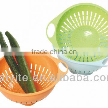 plastic vegetable storage basket with handle