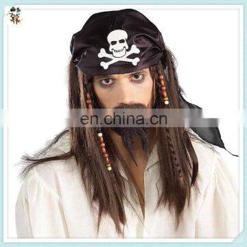 Caribbean Pirate Scarf Beaded Halloween Party Wigs HPC-0028