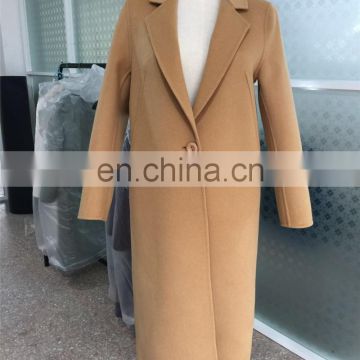 High Quality Wool Long Coat Lady Wool Coat Design