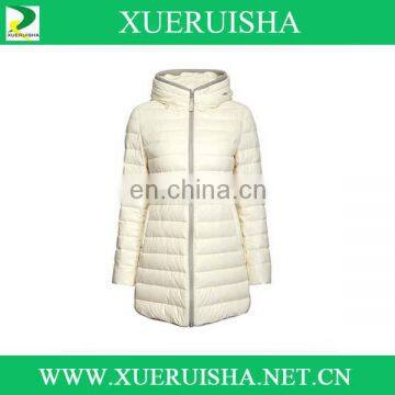 white long down coat for woman to keep warm