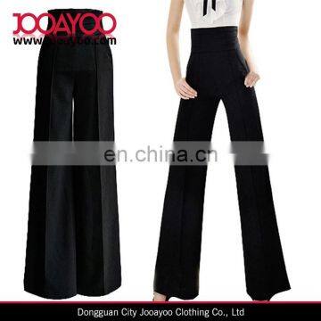 Womens Vintage Career Slim High Waist Flare Wide Leg Long Pants Palazzo Trousers