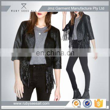 OEM ODM Custom Lady Leather Jacket Clothing Manufacturer Guangzhou China