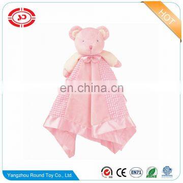 Pink Bear head soft plush blankie bear new comforter