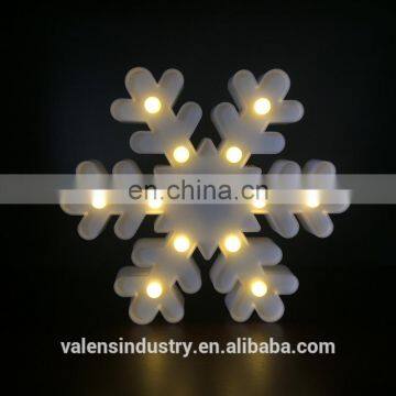 Hot sell Snowflake Shape Battery operated 3D LED Standing Night Light for Christmas Gift Home Decoration LED Marquee Light