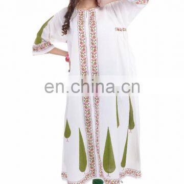 Indian Cotton Long Dress Women Designer Tunic Summer Kurti