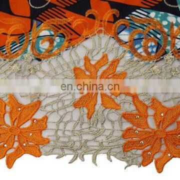 New Product Fashion Design African Guipure Lace Wax Prints Fabric photo-3