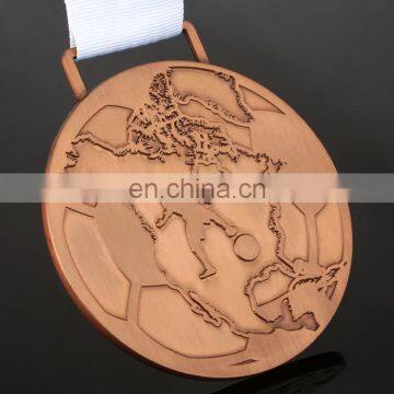 Personalized wordwide popular zinc alloy football medal