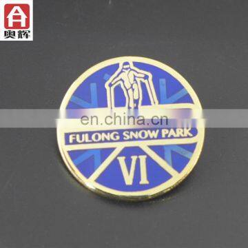 Good quality iron sport medallion badge pin