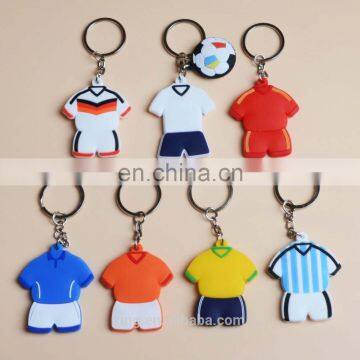 New product cool fans jewelry soccer jersey pvc keychain custom