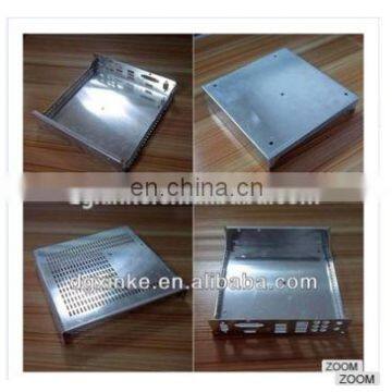 High quality Sheet metal stamping electronic amplifier part zinc plated custom metal chassis waterproof enclosure