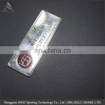 metal logo name plate