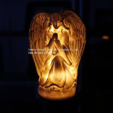 European Style Retro Resin Solar Simulation Angel Garden to Insert Small Night Light Garden Crafts Place photo-3