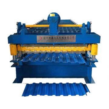 Poland customized trapezoidal double Automatic colorful sheet roll forming machine