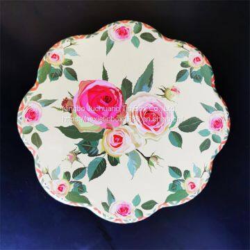 Top Tins Flower Pattern Candy Chocolate & Coffee Silk-screen Printing Screw photo-3