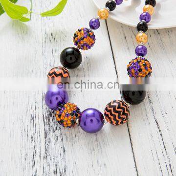 Kids Necklace + Bracelet Set Halloween Girl Chunky Bubblegum Bead Jewelry Accessories 2pcs Set photo-3