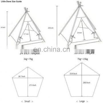New Design Colorful Pet Teepee Tent Portable Dog House Washable Canvas Dog Tent photo-3