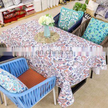 Custom Paisley Digital Printing Printed Pattern Polyester Tablecloth Table Cloth for Home Decor photo-2