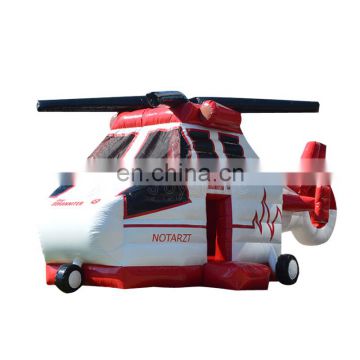 Red and White Helicopter Bounce House Jumping Castle Inflatable Bouncer With Blower