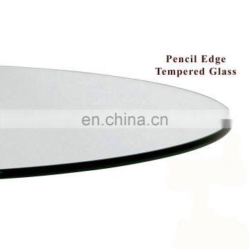 High Quality Tempered Table Top Glass Round Shaped Glass Table Tops Wholesale