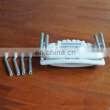 Heavy Duty Transfer Bench Shower Seat With Back Removable Aluminum Frame HDPE Seat With CE