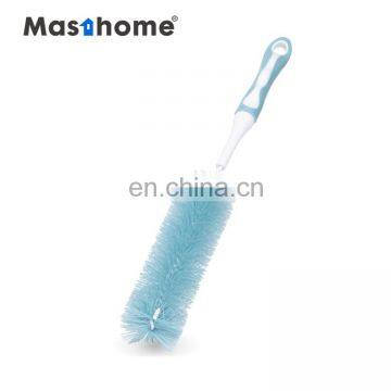 Masthome Three colour novel durable TPR handle PP brush wire baby milk water bottle cleaning brush