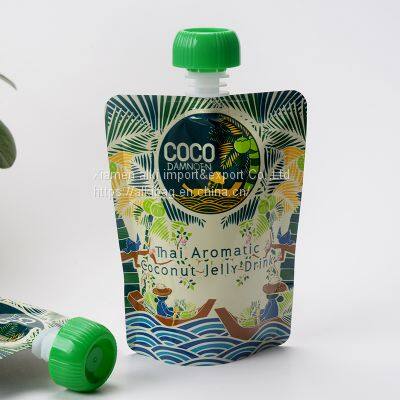Stand Up Aluminum Foil Juice Bag With Spout