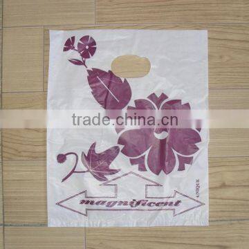 2015 PE colored die cut handle plastic bags(2015 design)