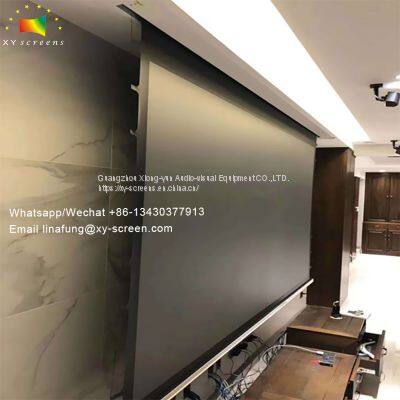 OEM/ODM In-Ceiling Recessed Electric Projector Screen Aluminum Casing Hidden In Ceiling Motorized Automatic Projector Screen photo-5