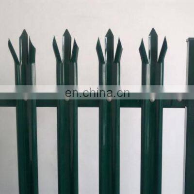 palisade fencing galvanized steel W profile wrought iron palisade fencing gate factory