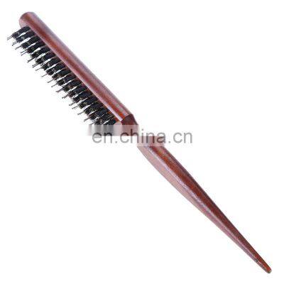 1Pcs Pro Salon Hair Brush Wood Handle Fluffy Bristle Comb Dish Hairdressing Hairstyle Barber Scalp Massage Styling Tool