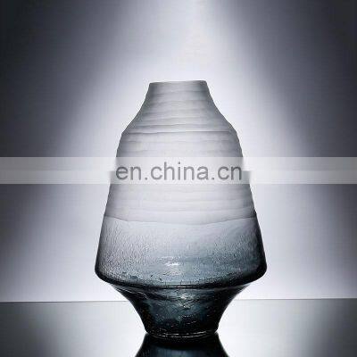 Modern Colorful Colored Transparent Crystal Glass Ornaments Simple Vase Decoration photo-4