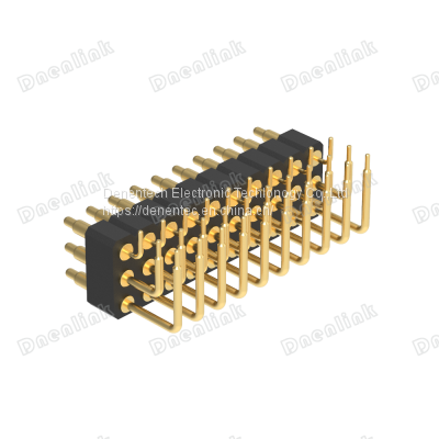 Dnenlink 3.00mm Pitch Triple Row H4.0mm Right Angle Male Header DIP Type PogoPin Header photo-2