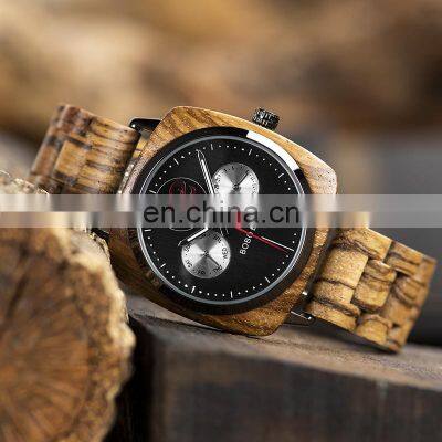 Hot Sale Men Wrist Watch Waterproof Watches With Week Date Display Gift Wood Box Accept Dropshipping