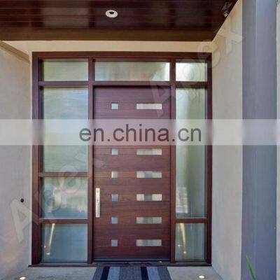 Solid teak wood front door modern design ,wood screen door , wood garage door