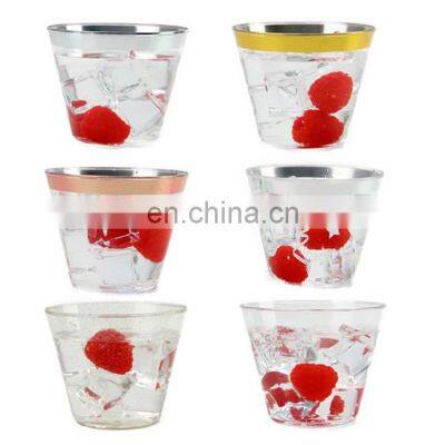 Disposable Hard Clear 9oz 10oz 12oz 14 oz Rose Gold Plastic Cups photo-3