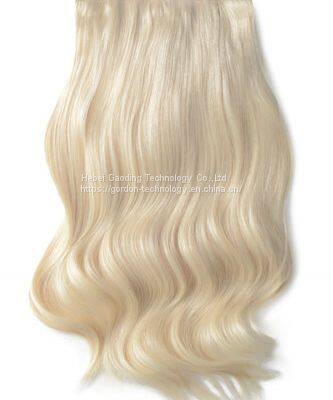 Blonde Color Body Wave Clip-in  Human Hair Extension