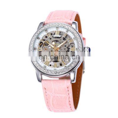 SHENHUA 9592N Lady Mechanical Wrist Watch Women Skeleton Automatic Self-Wind Watches With Rhinestone photo-5