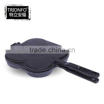 TRIONFO cast iron double sided 4 holes fry pan manufacturer china