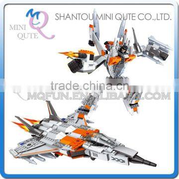 Mini Qute DIY boy 2 in 1 change robot super hero plane action figure plastic building block models educational toy NO.25622