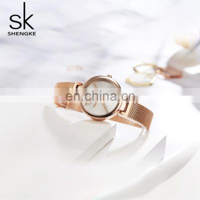 SHENGKE Customize Lady Watch Japan Quartz Movement Watches Wholesale Mesh Band Watch