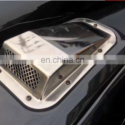 2 pcs car decorative front hood bonnet side trim cover steel air flow intake vent snow cover fit for Land Rover Defender