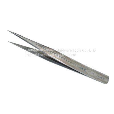 Stainless Steel Tweezers Corrosion Resistant Silver Stainless Steel Tweezers All Metal Clip Pointed Elbow Multi Specification ST Tweezers With Texture ST-16 photo-4