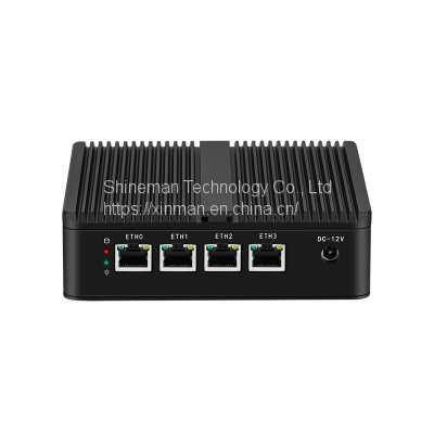 Ultral Small Fanless Mini PC Intel Baytrail 4 LAN Network Computer J1900 Barebone