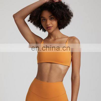 Fashion Wholesale Sexy Thin Strap Sports Gym Bra Trending Hot Sling Yoga Top Girls Workout Fitness Activewear Clothes For Women photo-4