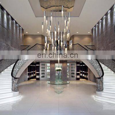 long staircase big chandeliers ceiling luxury chandelier villa chandelier for stairs