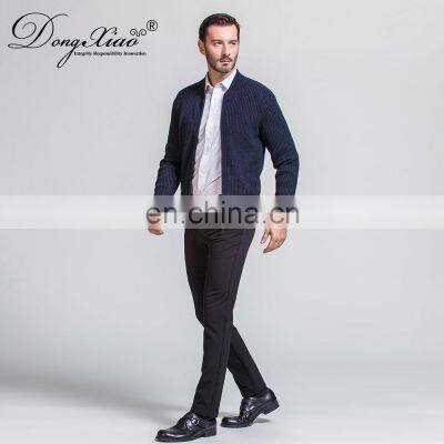Custom Outdoor Mens Knit Sweater Thick Full Zip Cashmere Sweater Men