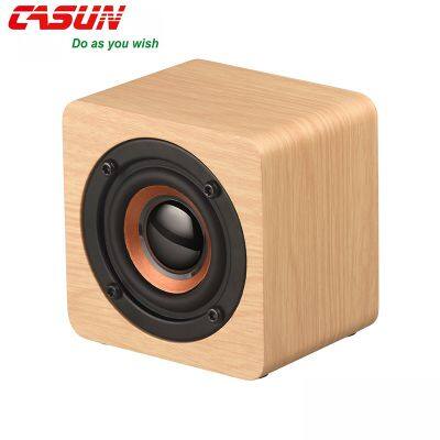 Factory Direct Supply 1.5 Inch Wooden Bluetooth Audio Speaker Portable Wireless Mini Party Phone Bluetooth Speaker Box