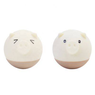 Dropshipping Night Light Silicone LED Lamp Colorful Cute Cartoon Pig Touch Sensor USB Charging Silicon For Kids Gift photo-6