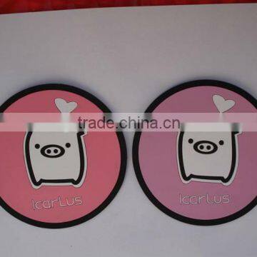 cartoon logo 3D PVC silicone coaster placemats for sale, design silicon coaster